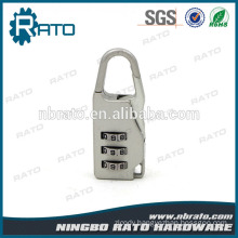 Small Button 3 Digital Plastic Silver Light Padlock for Small Bag